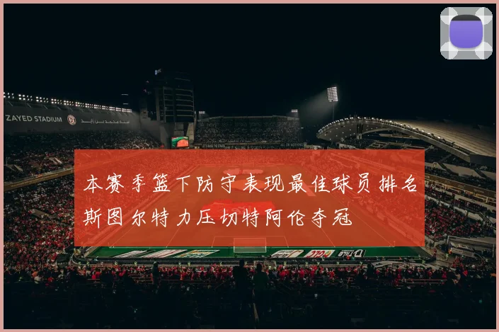 本赛季篮下防守表现最佳球员排名斯图尔特力压切特阿伦夺冠